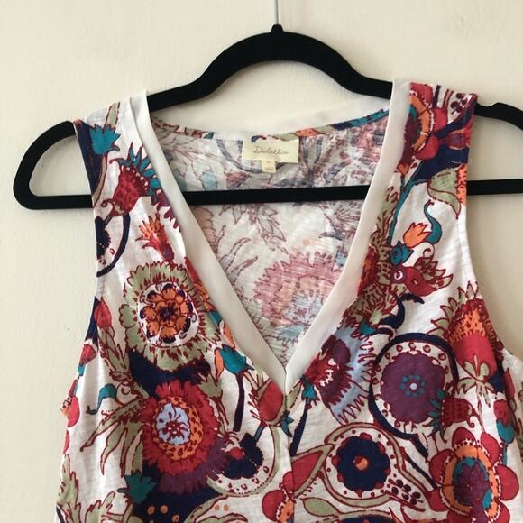 Anthro Deletta Amalia Floral Print Peplum Tank - Picture 5 of 7